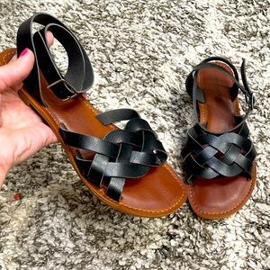 Aeropostale Black Woven Sandals